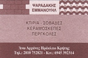 ΟΙΚΟΔΟΜΙΚΕΣ ΕΡΓΑΣΙΕΣ ΗΡΑΚΛΕΙΟ ΚΡΗΤΗ - ΚΕΡΑΜΟΣΚΕΠΕΣ - ΠΕΡΓΚΟΛΕΣ ΗΡΑΚΛΕΙΟ ΚΡΗΤΗΣ - ΨΑΡΑΔΑΚΗΣ ΜΑΝΩΛΗΣ